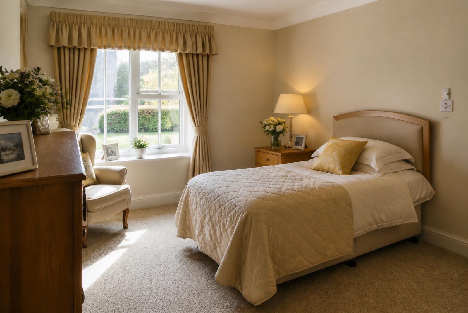 Private bedroom with warm bedding