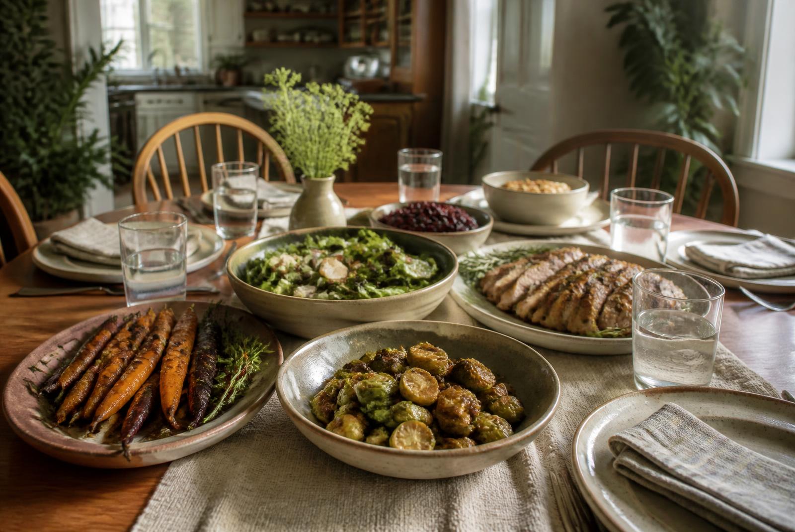Family-style home cooked meal